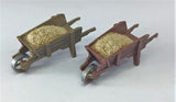 2 Wooden Wheelbarrows - Fine Mineral Load