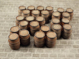 Assorted Clusters of Small Wooden Barrels (resin)