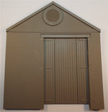 Brick Single Storey Gable End Panel with R.H. Wagon Entrance/Wooden Doors